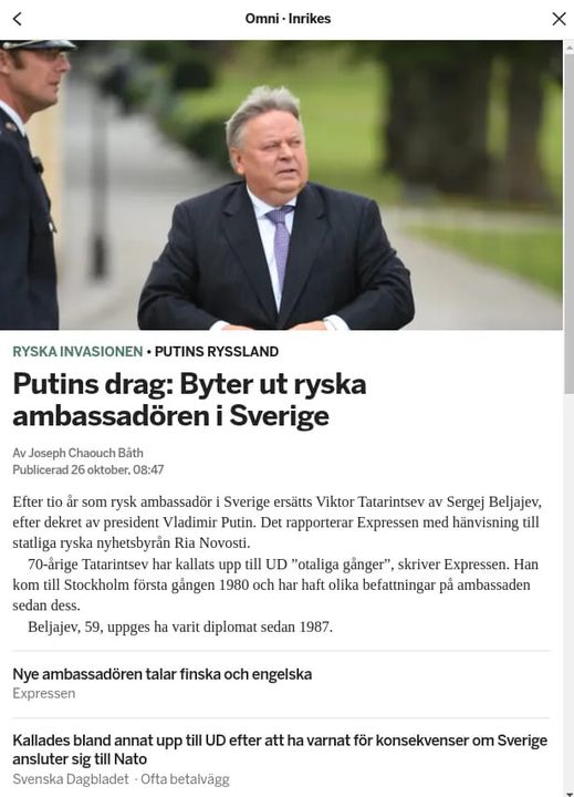 Ryskt Ambassadörsbyte