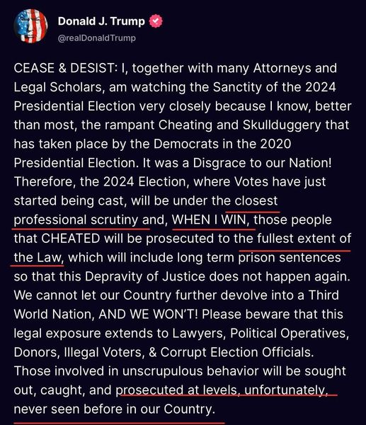 Trump Om Valfuskskonsekvenser