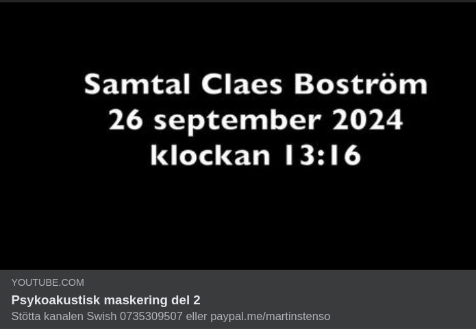 Samtal Med Claes Boström September 2024