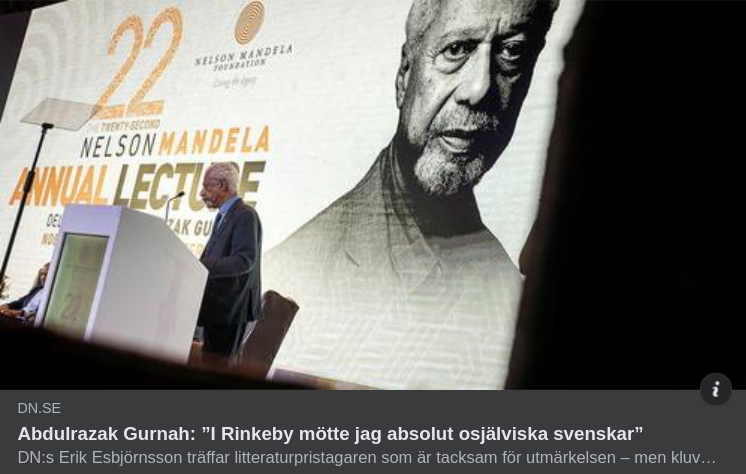 Abdulrazak Gurnah I DN