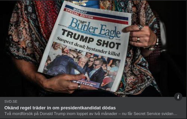 Okänd Regel Vid Presidentkandidatsmord I SvD