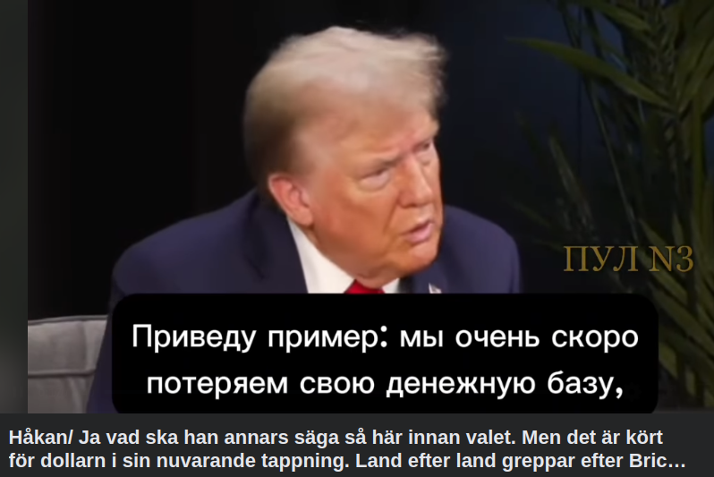 Trump & Dollarn Så Här Före Valet..