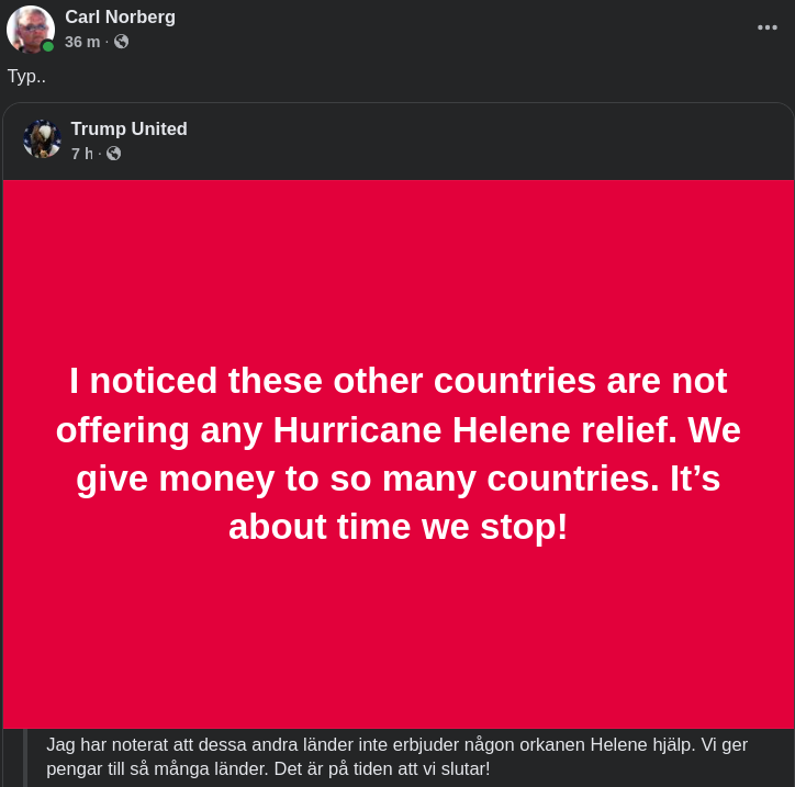 Ingen Internationell Orkanhjälp