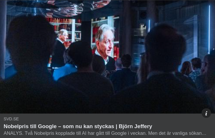 Nobelpris & Styckning För Google..