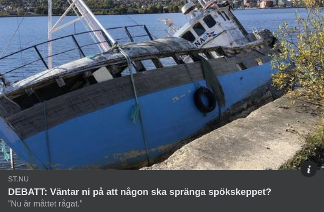 Spökskeppssprängning?..