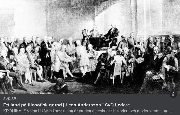 USA:s Konstitution I SvD