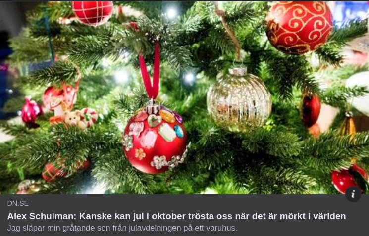 Tröstande Oktoberjul?..