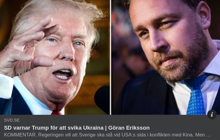 SD, Trump & Ukraina I SvD