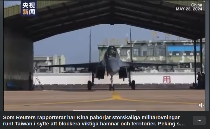 Kina Övar Runt Taiwan