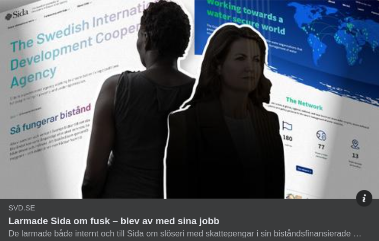 Larmade Sida & Förlorade Jobben