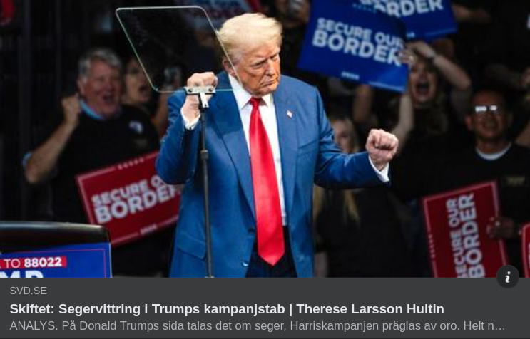 Segervittrande Trumpkampanjstab I SvD
