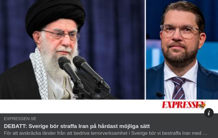 SD Vill Sätta Hårt Mot Hårt & Straffa Iran På Hårdast Möjliga Sätt