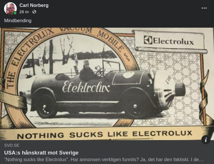 Sucks Like Electrolux I SvD