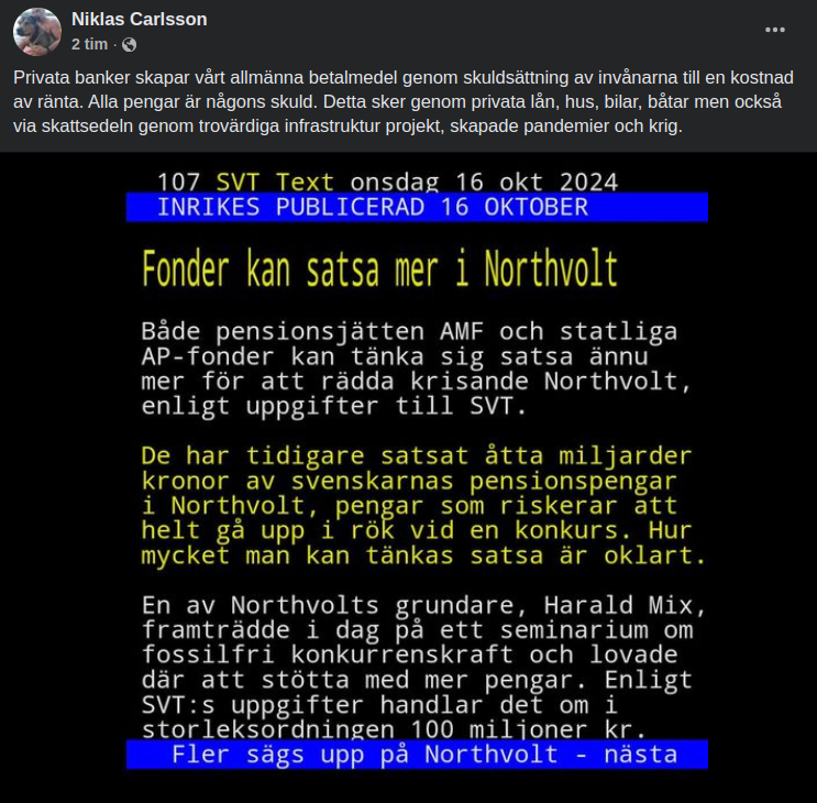 Northvoltssatsningsvilliga Pensionsfonder
