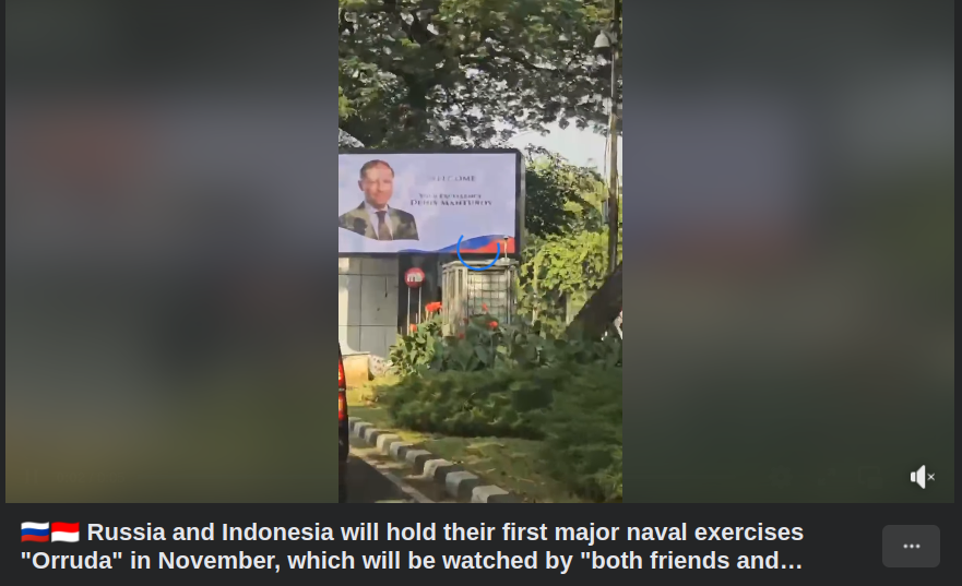 Rysk Indonesisk Flottövning I November