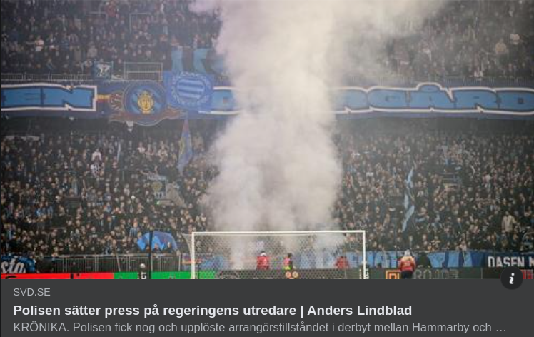 Polis Upplöser Arrangörstillstånd & Avbryter Fotbollsderby