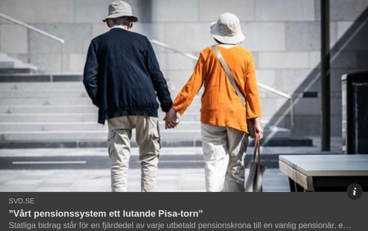 Sveriges Pensionssystem Lutar I SvD