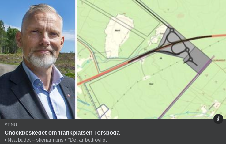 Trafikplatsprischock I Torsboda