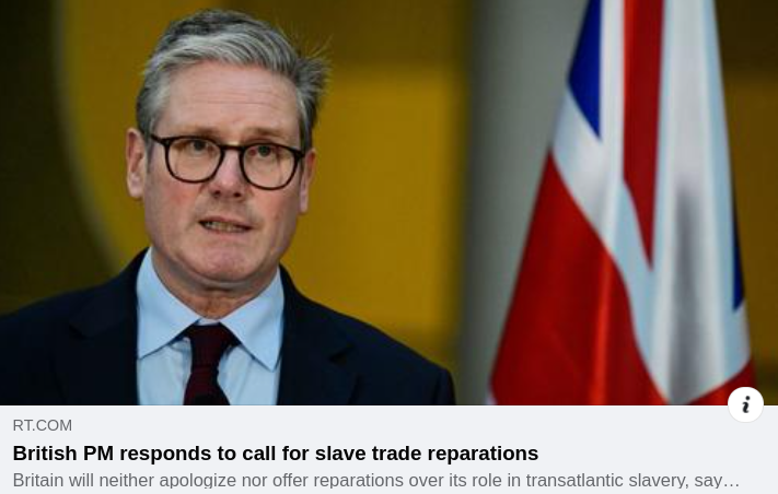 Slavhandelsskadestånd Inte På Brittisk agenda