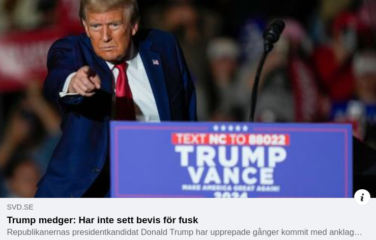 Trump & Valfusk I SvD