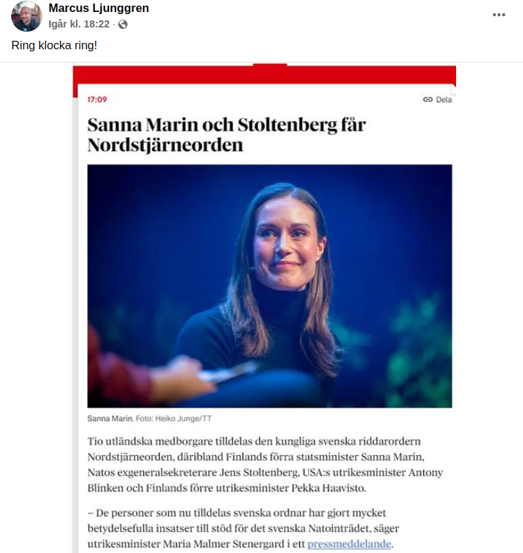 Nordstjärneordensutdelning