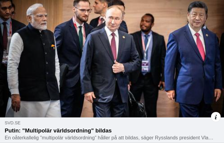 Multipolär Världsordningsbildande Putin I SvD