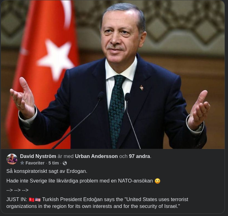 Erdoğan Om Amerikansk Terroristanvändning