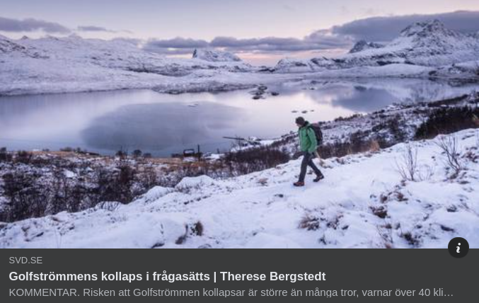 Ifrågasatt Golfströmskollapsrisk