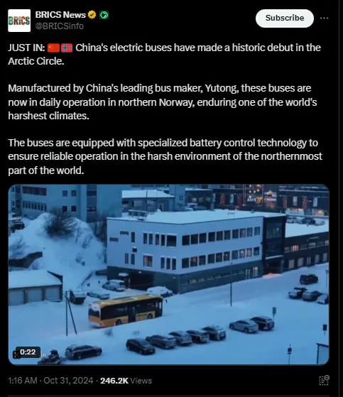 Kinesiska Elbussar I Nordnorge