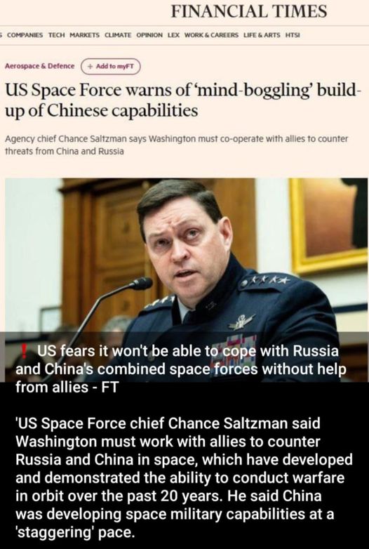 USA, Kina & Ryssland I Rymden..