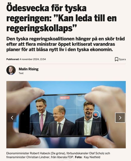 Tysk Risk För Regeringskollaps