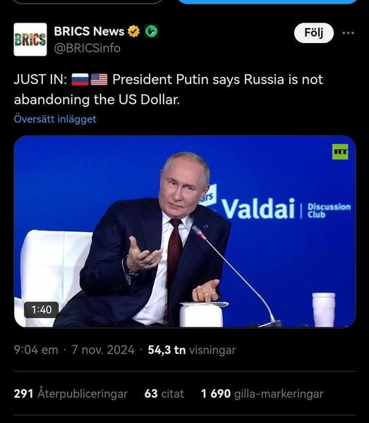 Ryssland Överger Inte Dollarn