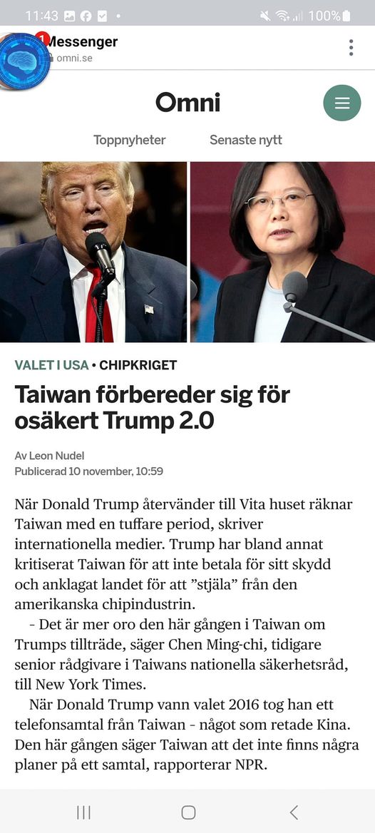 Trumpförberedande Taiwan