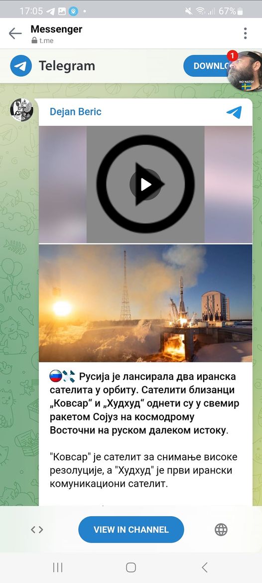 Två Iranska Satelliter Uppskjutna Av Ryssland