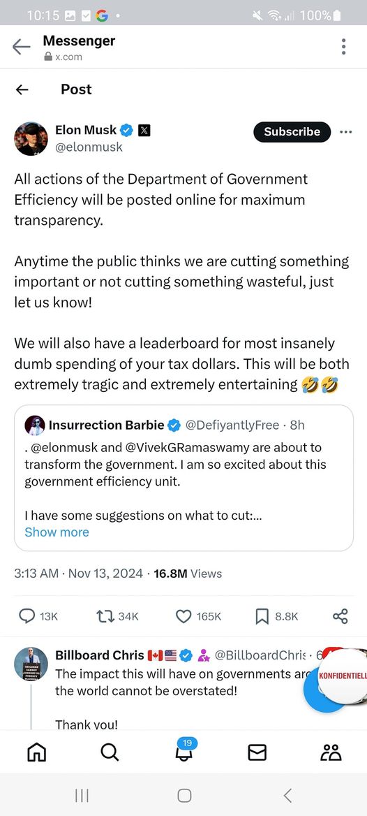 Transparens Från DOGE