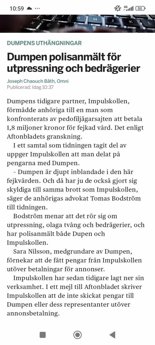 Dumpen Polisanmäld