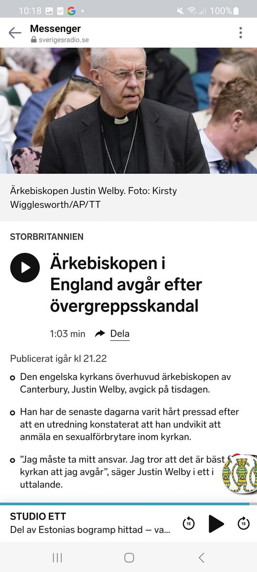 Ärkebiskopsavgång Efter Övergreppsskandal