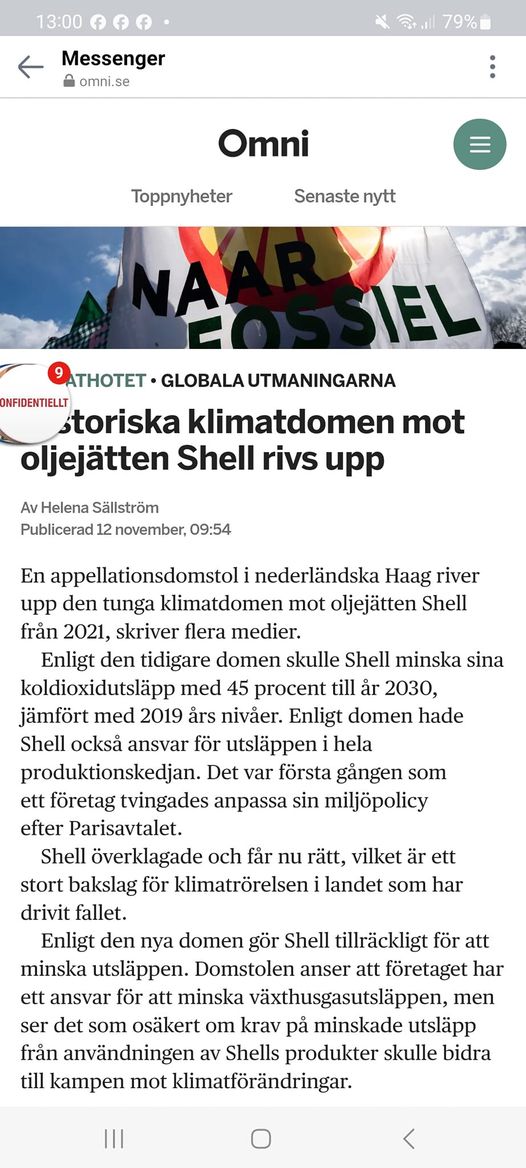 Shell Får Klimatdom Uppriven