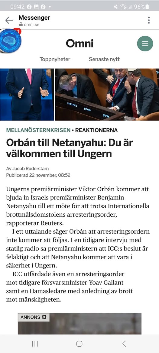 Netanyahu Välkommen Till Ungern