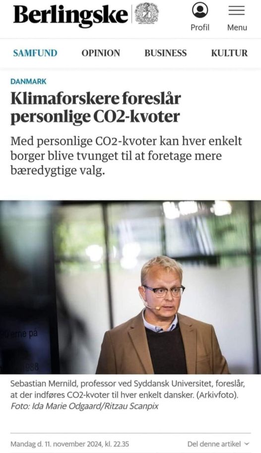 Personliga CO2-Kvoter..
