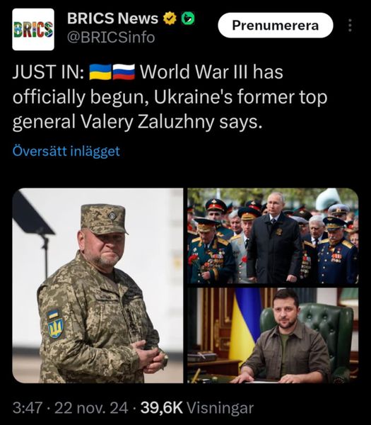 WWIII Officiellt I Ukraina