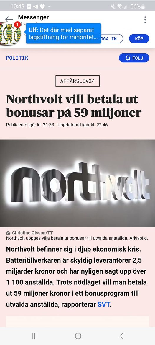 Northvolt Vill Betala Miljonbonusar