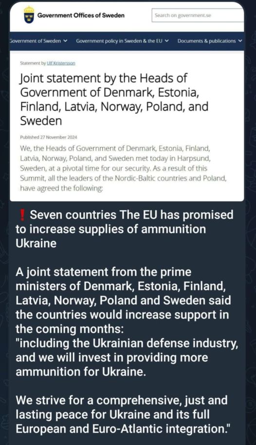 Gemensamt Uttalande Från Östersjöländer