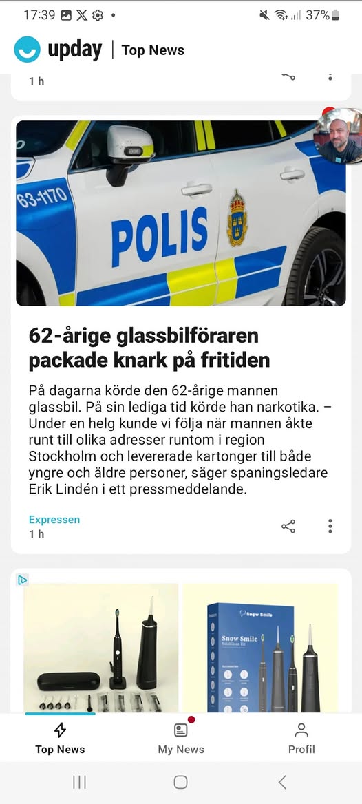 Glassbilsförare Körde Knark På Fritiden