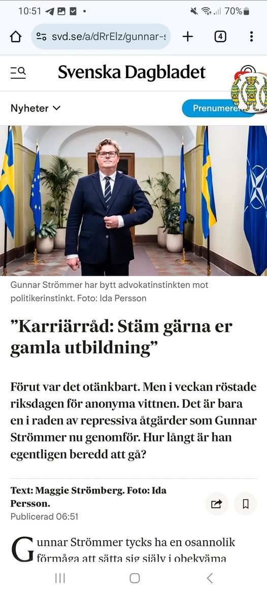 Instinktivt Karriärbyte I SvD..