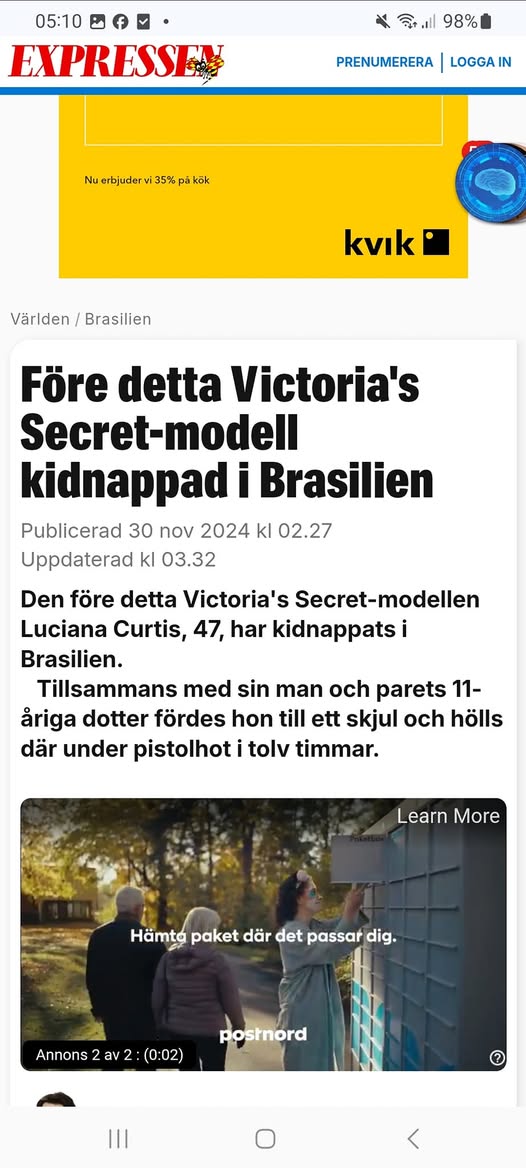 Modell Med Familj Kidnappad I Brasilien