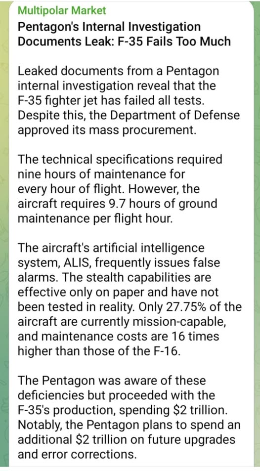 Underpresterande F-35