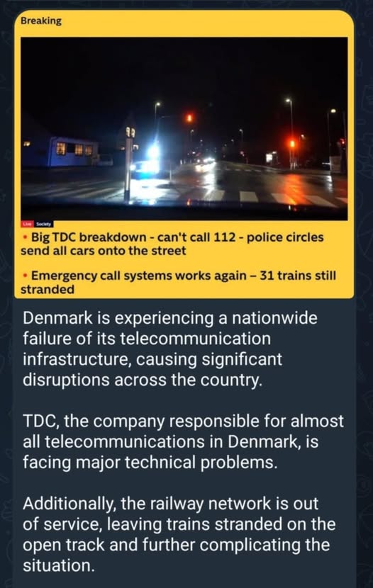 Danska Telekomstörningar