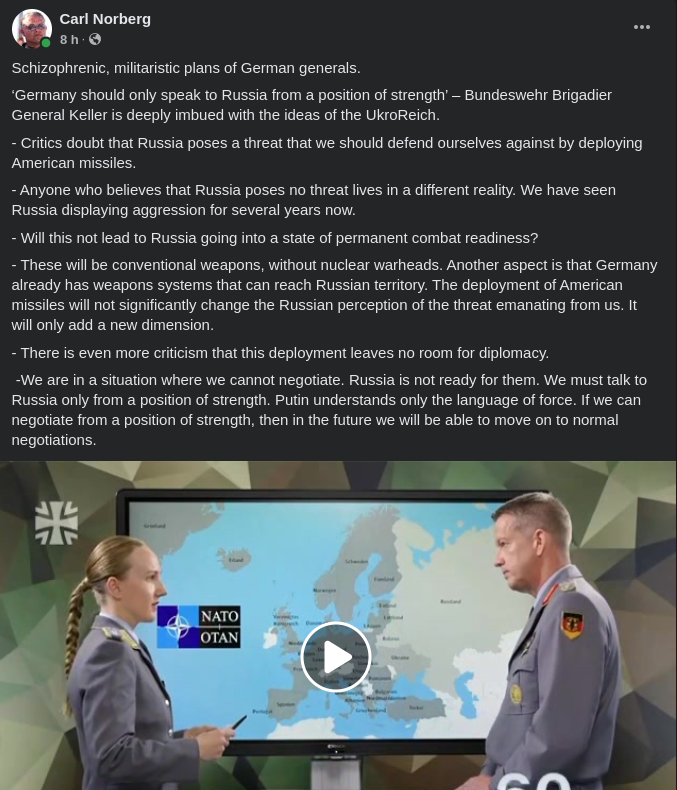 Tysk Militär Om Rysk Aggression