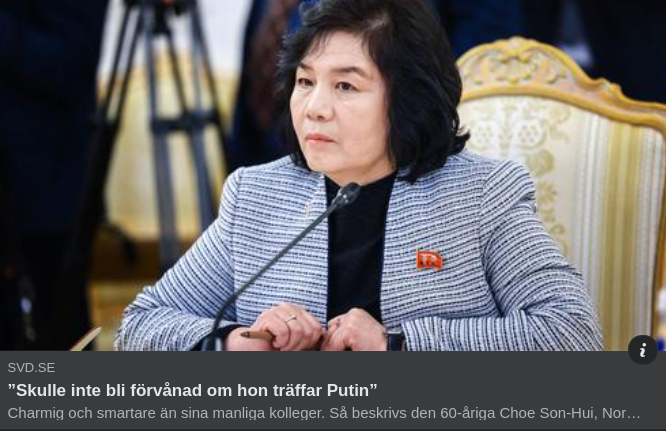 Nordkoreas Utrikesminister I SvD